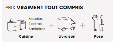prix tout compris cuisine plus